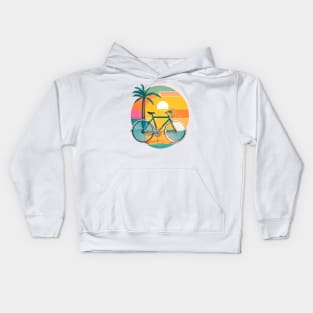 artwork of t-shirt graphic design of miami beach Kids Hoodie